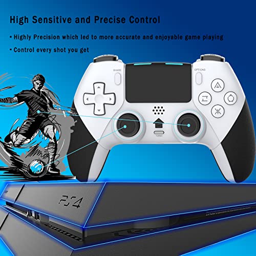 Terios Wireless Pro Controller Compatível com PS4/PS4 Pro/PS4 Slim Console, Gaming Remote com Bateria recarregável