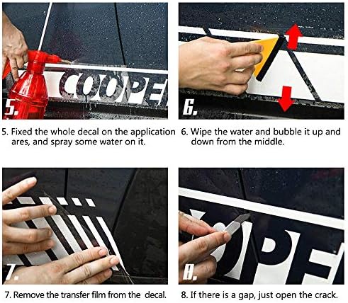 Cortge de listras laterais de decalques de decalques de raciocínio de cor de vinil cor opcional para decorações de carros Acessórios