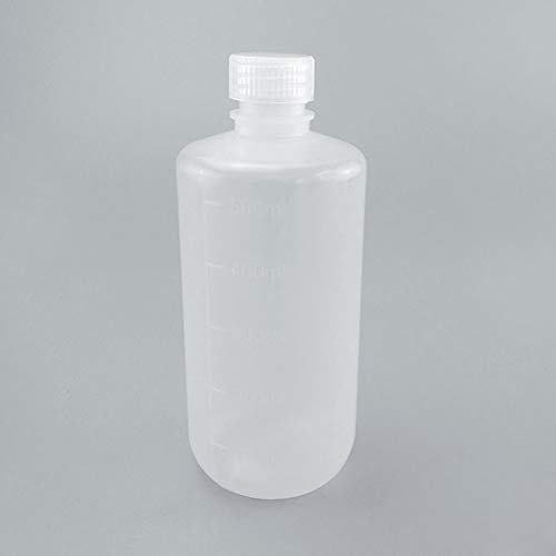 Adamas-beta 5pcs 500ml, pp plástico vazio pequeno boca pequena graduada em laboratório recipiente químico reagente amostra