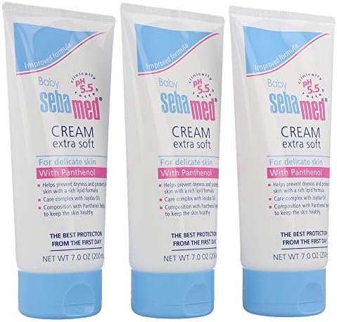 Sebamed Baby Cream Extra Soft Ultra Mild Hidration Hidraturizer para delicada pele 7 onças de fluido de 3