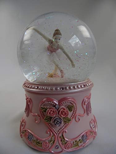 MusicBox Kingdom MusicBox Kingdom-15039 Glitter Globe Ballerina gira para uma melodia, Multi Color