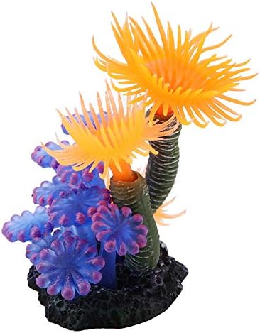 Ftvogue Aquário Silicone Artificial Coral Mar de Anemona Fish Tank Paisagem Decoração