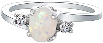 Anel de noivado de opala para mulheres criadas opal cúbico zircônia anéis de ouro oval cz promete jóias de bandas de anel