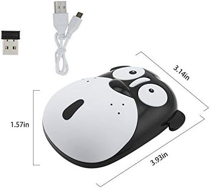 Fly Way Mouse sem fio, Cartoon Dog de 2,4 GHz Mouse recarregável sem fio com Nano USB Receiver Children Rice Kids