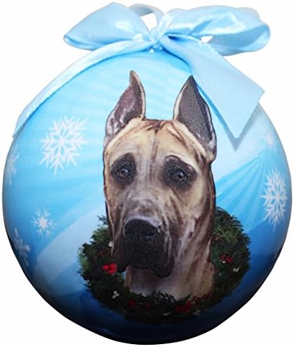 Great Dane, Fawn Christmas Ornament Bola de prova de quebra