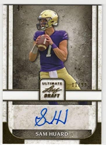 Sam Huard RC Auto 2022 Leaf Ultimate Draft /99 Gold Autografs BA-SH2 ROOKIE Huskies Arc ncAa NM+ -MT+ NFL Football