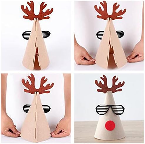 Chapéu de natal artesanato diy árvore de natal boneco de neve sinos infantil hat hatre presente artesanato para festa de natal