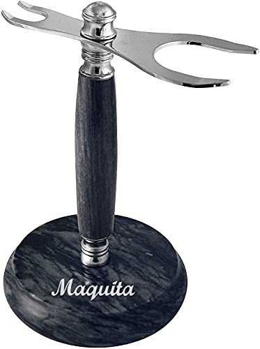 Maquita Deluxe Chrome Razor e Brush Stand - O melhor suporte de barbear de segurança. Isso prolongará a vida do seu pincel