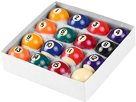 Lxada Full Set Billiards Table Balls Definir resina pequenas bolas de sugestão de piscina 25mm / 38mm