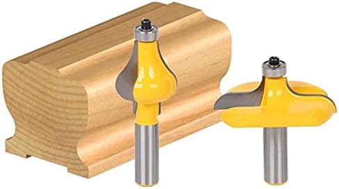 2pcs 12mm 1/2 polegada Braço handrail bits de roteador de corrimão definido conjunto de flauta ondulada cortador de moagem de