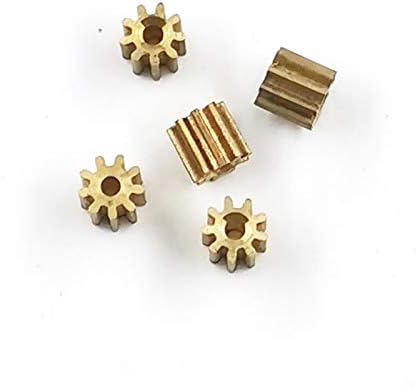 Alanooy 91a engrenagens 0,25m pinhão de latão 9 dentes od 2,75 mm orifício de cobre de metal 1mm Compatível com combina