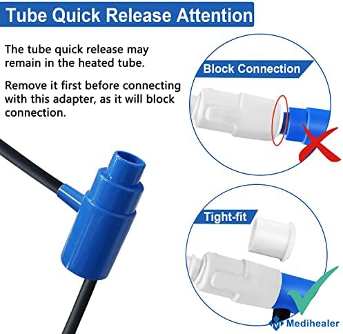 Adaptador de tubulação medihealer -adaptador de tubs compatível com airsense 10 & para aircurve 10 Series, para o System