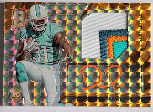 2015 Panini Spectra Orange Neon 167 Devante Parker Auto Jersey 1/3 Dolphins RC - Cartões de futebol autografados da NFL