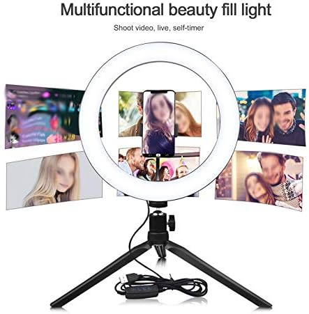 CZDYUF NOVA USB Dimmable LED Selfie Ring Light Photography Lighting com tripé para maquiagem Vídeo ao vivo LIGHT LIGHT LUZ