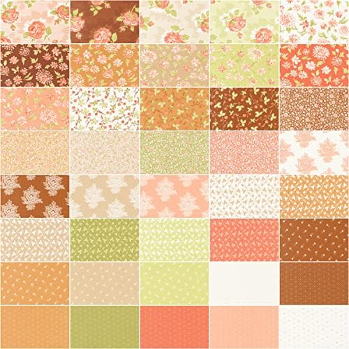 Fig Tree and Co Canela e geléia de creme 40 tiras de 2,5 polegadas Moda Fabrics 20450JR