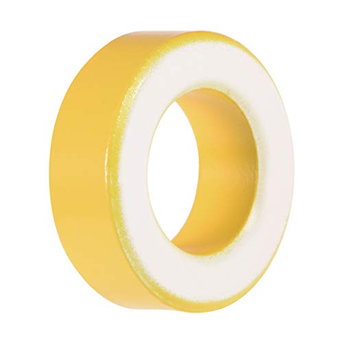 núcleo de toroid uxcell, ferrita engasga os anéis de ferrite de ferro anel de ferro, branco amarelo, 19,5 x 33,5 x 11,1 mm
