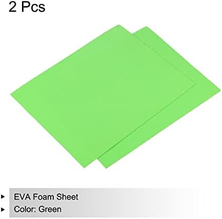 Folhas de espuma Eva Glitter Meccanity Green 10,8x8,4 polegadas 1,5 mm para pacote de artes e artesanato de 2