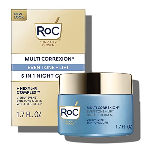ROC Multi Correxion 5 em 1 Restauração/Anti Envelhecimento Night Night Cream com hexinol, 1,7 oz