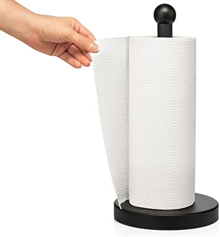 Accents de toque moderno porta-toalhas de papel-distribuidor de toalhas de mão com base não deslizante para a cozinha, bancada, banheiro e hotéis-Easy Tear Jumbo Towel Roll titular