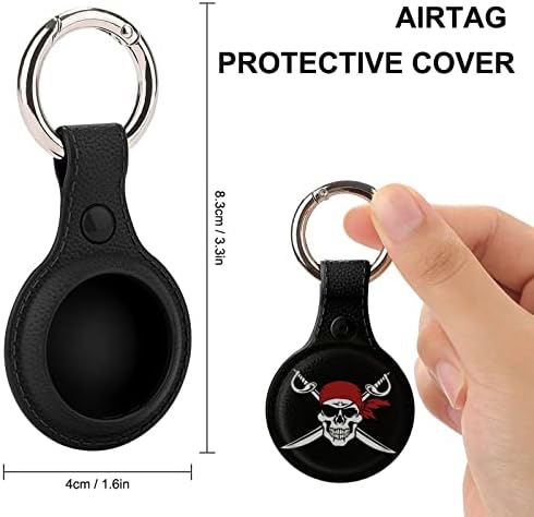 Pirata Swords Skull Compatível com estojo Airtag com Chaves GPS Item Finders Acessórios com anel -chave para Airtags