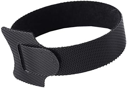 Mouyor Reutilable Cable Ties Ganch and Loop Cord Ties-Black