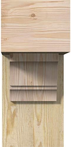 Ekena Millwork 8 W x 18 d x 18 H Balboa Block Bracket Rough SAWN W/SHEIFSET BRACE, DOUGLAS FIR