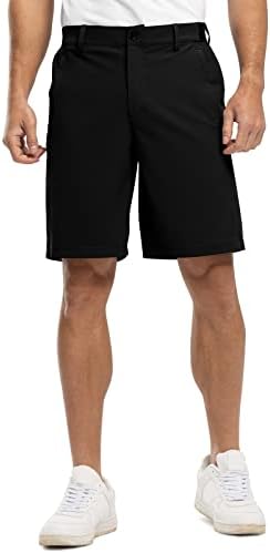 Shorts de golfe masculinos rdruko alongam -se seco de 9 vestido casual leve shorts atléticos com bolsos