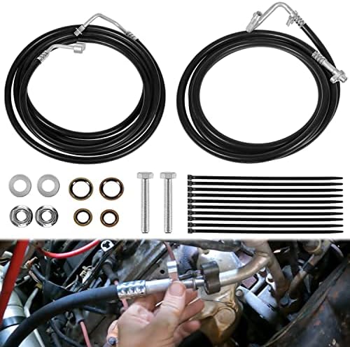 SU33468 LINHAS DE SUBSTITUIÇÃO DE AR ​​CONDIÇÃO ARTIMENTO DE LINHA CA TRASEIRA ajuste para 2007-2014 Chevy Suburban/ Cadillac Escalade esv/ yukon xl traseiro de alta pressão A/ C Kit