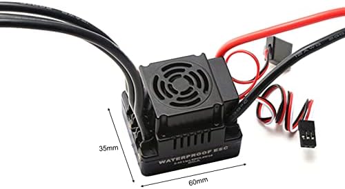 HUIOP 80A Brushless Esc Speed ​​Electronic Speed ​​Controller XT60 Plug 5.8V 3A BEC para 1/8 RC Car, 80a Brushless Esc.