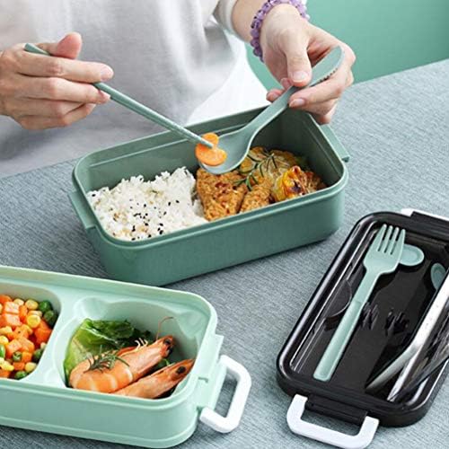 Doitool Aço inoxidável Almoço Bento Caixa de bento de estilo japonês- Camada de refeição Prep recipientes Compartimento Caixa