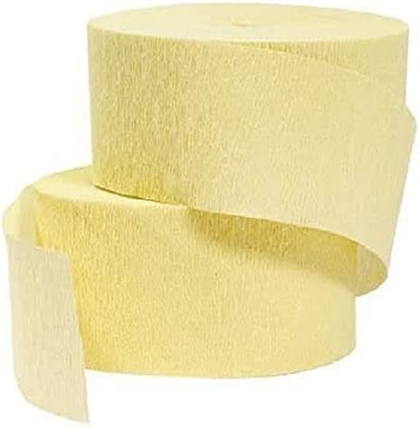 As serpentinas de papel de crepe amarelo claro feitas nos EUA