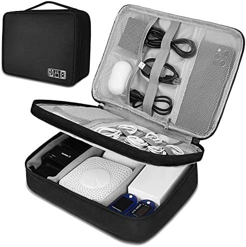 Organizador eletrônico Viagem Universal Cable Organizer Electronics Accessories Bag para cabo, carregador, telefone, USB, cartão SD, 1pack