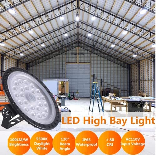 LEVA LED HIGH BAY LUZ 100W, 10000 LM LUZ DE LEDA LED HIGH, LUZES DE LEDA DE 6000K HIGH BAY, LUZES DE LEITOS DE LEITOS DE LEITOS