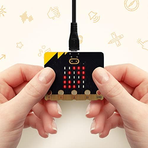 Kit de partida básica do DVozvo para BBC Micro: Bit v2.2, alto-falante e microfone de programação gráfica, codificação de exibição