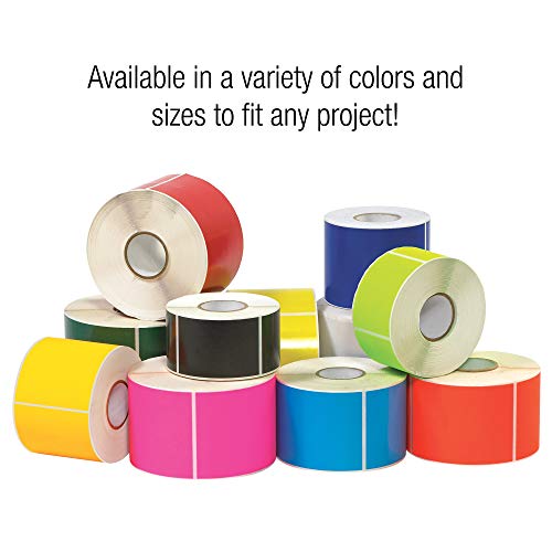 Caixas Fast Tape Logic® Inventory Retângulo Rótulos, 3 x 9, rosa fluorescente