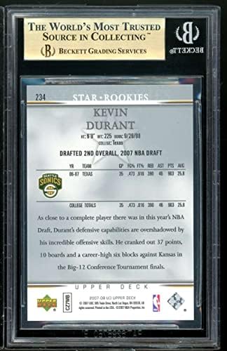 Kevin Durant Rookie Card 2007-08 Upper Deck 234 BGS 9.5
