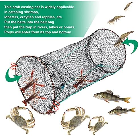 Armadilha de isca de pesca nswdhy, 2 compactores de caranguejo de caranguejo de peixinho de armadilha de armadilha de lagosta de lagosta