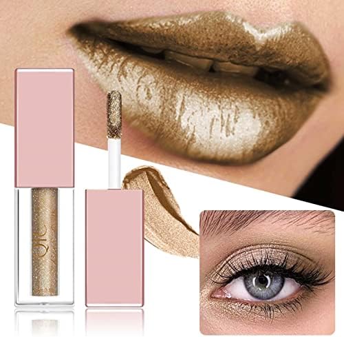 Mllkcao Metalic Matte Polascente Ensibra Líquida Glitter Eyeshadow Highlighter Hightperme Wear Long Wear Rápido Seco Magiz