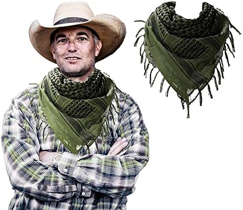 SHEMAGH MILITAR DESERT TATICAL ÁRATRO KEFFIYEH EXPENHO CHENGRO DE CHENGRO PARA MULHERES E HOMENS 43 x43