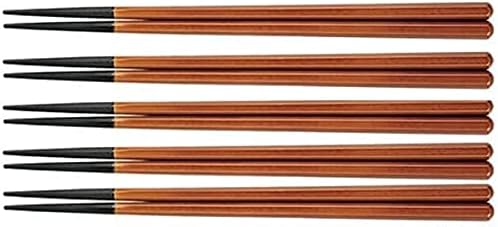 J-Kitchens PBT Chopsticks Conjunto de 5, 8,9 polegadas de pauzinhos hexagonais, revestimento Shunkei, fabricado no Japão