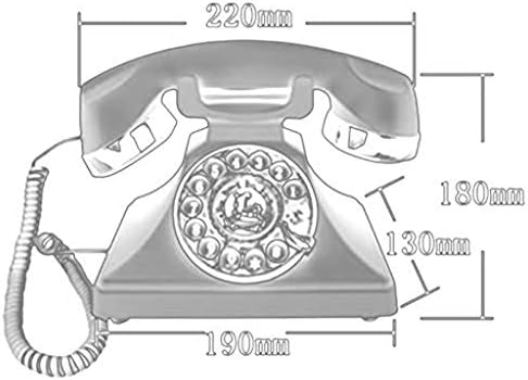 Telefone de discagem rotativa UXZDX CuJux ， Pink Retro Folhida Telefone para casa, Redial, alto -falante, discagem de botão