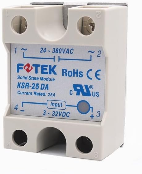 2 peças de Taiwan original Fotek Fase Solid State Relay KSR-25DA DC CONTROL AC SCR 25A