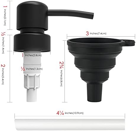 Linkidea 2 PCS Soof Soap Dispenser Bomba Substituição, 304 Bombas de dispensador de loção em aço inoxidável, cabeça de bomba para bocal comum na boca