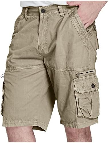 Shorts de carga, homens, shorts de verão masculinos casuais capris straight multi bolso