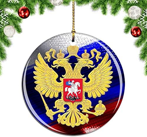 Weekino Russia Bandeira Russa Christmas Tree Ornament Decoração pendurada decoração Pingente City Travel Coleção