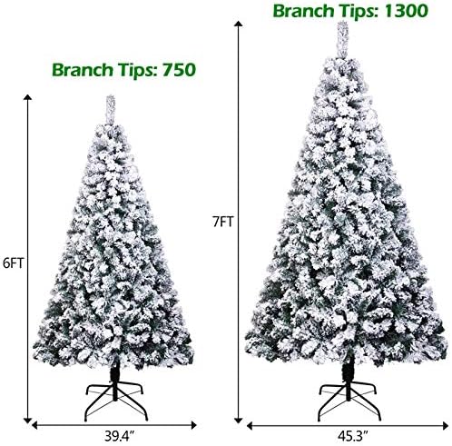 Duanguoyan 1300 galhos automáticos árvores de natal neve em árvore de natal metal suporta suporte artificial pinheiro de