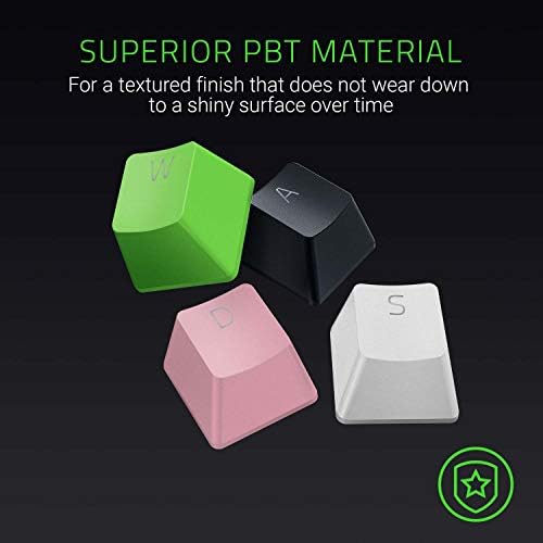 Razer DoubleShot PBT Keycap Upgrade definido para teclados mecânicos e ópticos: compatível com os layouts padrão 104/105