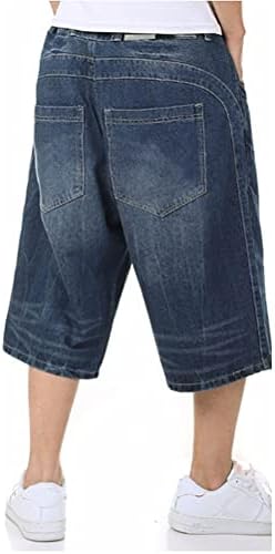 IdealSanxun Baggy Jean Shorts para homens Jorts casuais shorts de jeans longos casuais