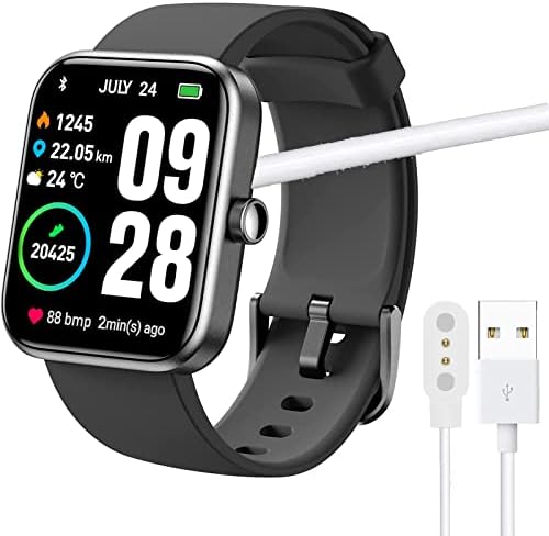 Compatível com o carregador Tozo S2, o cabo de substituição de cabos de carregamento USB magnético compatível com o TOZO S2 1.69/ENOMIR ID208 SmartWatch/ID208 SmartWatch/AEAC ID208 SmartWatch