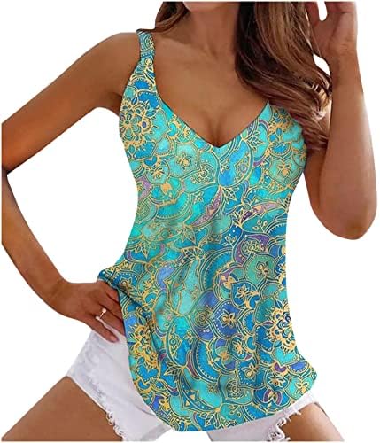 Womens Lounge Tops Slip Blouse Slip Blouse Slip Vneck Spandex Gradiente Floral Graphic Slimming Tunics Cami Tank Tops